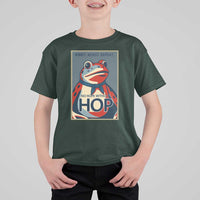 No Hope Without Hop T Shirt For Kid Ribbit Resist Repeat Resistance Frog Protest Pop Art Graphic - Wonder Print Shop