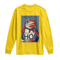 No Hope Without Hop Long Sleeve Shirt Ribbit Resist Repeat Resistance Frog Protest Pop Art Graphic - Wonder Print Shop