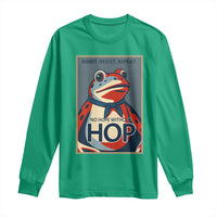 No Hope Without Hop Long Sleeve Shirt Ribbit Resist Repeat Resistance Frog Protest Pop Art Graphic - Wonder Print Shop