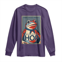 No Hope Without Hop Long Sleeve Shirt Ribbit Resist Repeat Resistance Frog Protest Pop Art Graphic - Wonder Print Shop