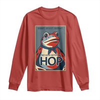 No Hope Without Hop Long Sleeve Shirt Ribbit Resist Repeat Resistance Frog Protest Pop Art Graphic - Wonder Print Shop