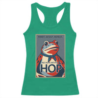 No Hope Without Hop Racerback Tank Top Ribbit Resist Repeat Resistance Frog Protest Pop Art Graphic - Wonder Print Shop