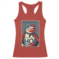 No Hope Without Hop Racerback Tank Top Ribbit Resist Repeat Resistance Frog Protest Pop Art Graphic - Wonder Print Shop