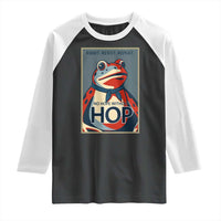 No Hope Without Hop Raglan Shirt Ribbit Resist Repeat Resistance Frog Protest Pop Art Graphic - Wonder Print Shop