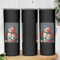 No Hope Without Hop Skinny Tumbler Ribbit Resist Repeat Resistance Frog Protest Pop Art Graphic - Wonder Print Shop