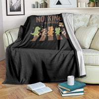 No Kings in America Throw Blanket Resist Protest Cute Animal Resistance March - Wonder Print Shop