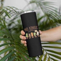 No Kings in America Skinny Tumbler Resist Protest Cute Animal Resistance March - Wonder Print Shop
