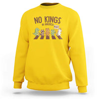 No Kings in America Sweatshirt Resist Protest Cute Animal Resistance March - Wonder Print Shop