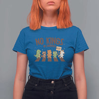 No Kings in America T Shirt For Women Resist Protest Cute Animal Resistance March - Wonder Print Shop