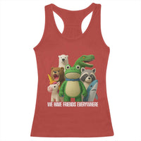 United Mascots Protest Racerback Tank Top We Have Friends Everywhere - Wonder Print Shop