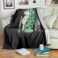 We The People Portland Frog Throw Blanket Patriotic Protest American Flag - Wonder Print Shop