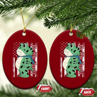 We The People Portland Frog Ceramic Ornament Patriotic Protest American Flag - Wonder Print Shop