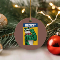Resist Rosie Frog Ceramic Ornament Protest Parody Feminist Retro Poster - Wonder Print Shop