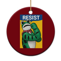 Resist Rosie Frog Ceramic Ornament Protest Parody Feminist Retro Poster - Wonder Print Shop