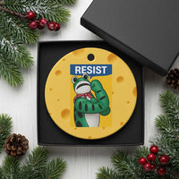 Resist Rosie Frog Ceramic Ornament Protest Parody Feminist Retro Poster - Wonder Print Shop