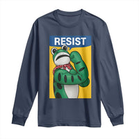 Resist Rosie Frog Long Sleeve Shirt Protest Parody Feminist Retro Poster - Wonder Print Shop