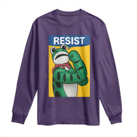 Resist Rosie Frog Long Sleeve Shirt Protest Parody Feminist Retro Poster - Wonder Print Shop