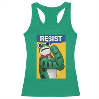 Resist Rosie Frog Racerback Tank Top Protest Parody Feminist Retro Poster - Wonder Print Shop