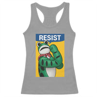 Resist Rosie Frog Racerback Tank Top Protest Parody Feminist Retro Poster - Wonder Print Shop