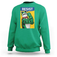 Resist Rosie Frog Sweatshirt Protest Parody Feminist Retro Poster - Wonder Print Shop