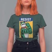 Resist Rosie Frog T Shirt For Women Protest Parody Feminist Retro Poster - Wonder Print Shop