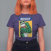 Resist Rosie Frog T Shirt For Women Protest Parody Feminist Retro Poster - Wonder Print Shop