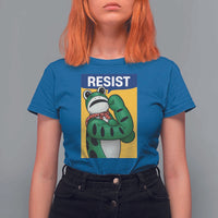 Resist Rosie Frog T Shirt For Women Protest Parody Feminist Retro Poster - Wonder Print Shop