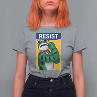 Resist Rosie Frog T Shirt For Women Protest Parody Feminist Retro Poster - Wonder Print Shop