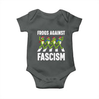 Santa Frog Against Fascism Baby Onesie Christmas Holiday Frogs Band Resistance Protest - Wonder Print Shop