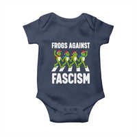 Santa Frog Against Fascism Baby Onesie Christmas Holiday Frogs Band Resistance Protest - Wonder Print Shop