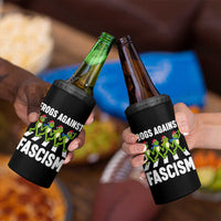Santa Frog Against Fascism 4 in 1 Can Cooler Tumbler Christmas Holiday Frogs Band Resistance Protest - Wonder Print Shop