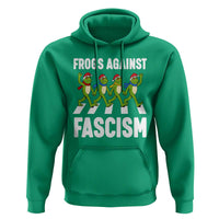 Santa Frog Against Fascism Hoodie Christmas Holiday Frogs Band Resistance Protest - Wonder Print Shop