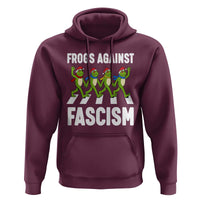 Santa Frog Against Fascism Hoodie Christmas Holiday Frogs Band Resistance Protest - Wonder Print Shop