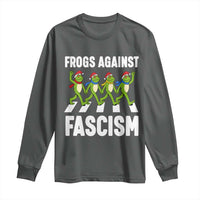 Santa Frog Against Fascism Long Sleeve Shirt Christmas Holiday Frogs Band Resistance Protest - Wonder Print Shop