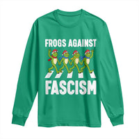Santa Frog Against Fascism Long Sleeve Shirt Christmas Holiday Frogs Band Resistance Protest - Wonder Print Shop