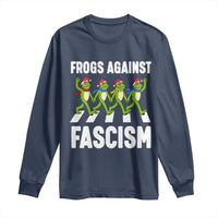 Santa Frog Against Fascism Long Sleeve Shirt Christmas Holiday Frogs Band Resistance Protest - Wonder Print Shop