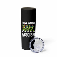 Santa Frog Against Fascism Skinny Tumbler Christmas Holiday Frogs Band Resistance Protest - Wonder Print Shop