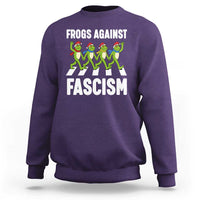 Santa Frog Against Fascism Sweatshirt Christmas Holiday Frogs Band Resistance Protest - Wonder Print Shop
