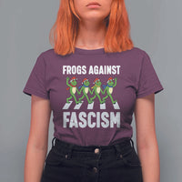 Santa Frog Against Fascism T Shirt For Women Christmas Holiday Frogs Band Resistance Protest - Wonder Print Shop