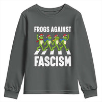 Santa Frog Against Fascism Youth Sweatshirt Christmas Holiday Frogs Band Resistance Protest - Wonder Print Shop