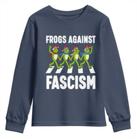 Santa Frog Against Fascism Youth Sweatshirt Christmas Holiday Frogs Band Resistance Protest - Wonder Print Shop