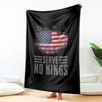 We The People Serve No Kings Throw Blanket Patriotic Eagle American Flag - Wonder Print Shop