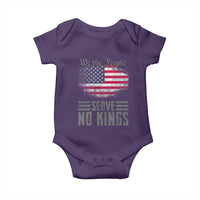 We The People Serve No Kings Baby Onesie Patriotic Eagle American Flag - Wonder Print Shop