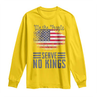 We The People Serve No Kings Long Sleeve Shirt Patriotic Eagle American Flag - Wonder Print Shop
