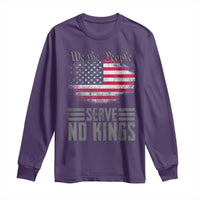 We The People Serve No Kings Long Sleeve Shirt Patriotic Eagle American Flag - Wonder Print Shop