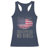 We The People Serve No Kings Racerback Tank Top Patriotic Eagle American Flag - Wonder Print Shop