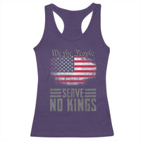We The People Serve No Kings Racerback Tank Top Patriotic Eagle American Flag - Wonder Print Shop