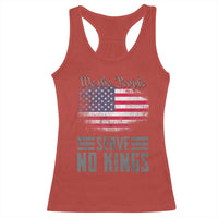 We The People Serve No Kings Racerback Tank Top Patriotic Eagle American Flag - Wonder Print Shop