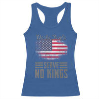 We The People Serve No Kings Racerback Tank Top Patriotic Eagle American Flag - Wonder Print Shop