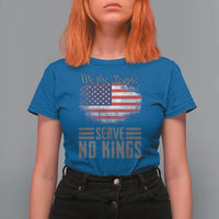 We The People Serve No Kings T Shirt For Women Patriotic Eagle American Flag - Wonder Print Shop